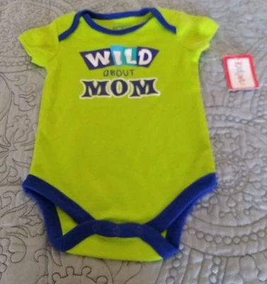 Kidgets 0/3 M NewBorn Baby Boy  Print Cotton Cool short sleeve Romper - Image 1 of 3