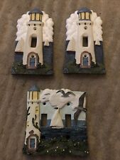 Vintage Figi Graphics Lighthouse Shaped Switch Plate Covers (three)