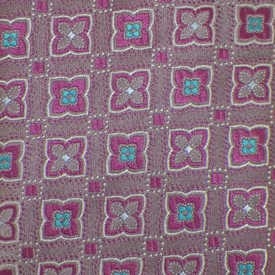 DOLCEPUNTA Hombres Gris Rosa GEOMÉTRICA Corbata de Seda Tejida a Mano Autopunta Italia Nueva con Etiquetas Foto 1 de 3