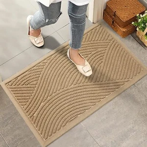 Sturdy Front Door Mat Absorbent Muddy Dirt Resist Welcome Door Mats Outdoor I... - Picture 1 of 8