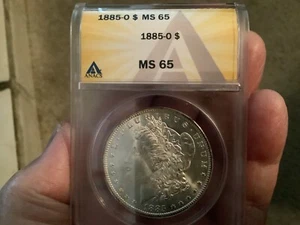 1885-O US Morgan Silver Dollar, MS65 by ANACS, a SUPERB looking coin!! - Picture 1 of 4