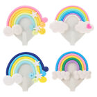 4PCS Creative Hooks Rainbow Heart Hook Sundries Hanger Wall Towel Holder