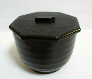 Japanese MISO Soup Rice Bowl  Brown 400ml  With Lid Made in JAPAN