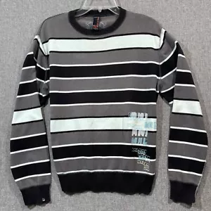 Animal Worldwide Freeride Mens L Striped Pullover Warm Knit Sweater MS10 - Picture 1 of 12