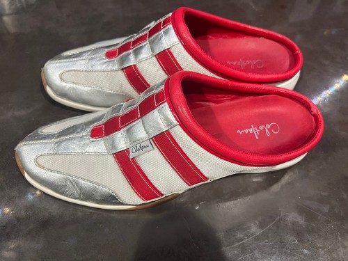 NIKE Scarpe slip on stile bowling Cole Haan rosso argento bianco donna 9 5 supporto aria