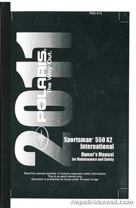 2011 Polaris Sportsman 550 X2 Intl Owners Manual : 9922826 - Picture 1 of 1