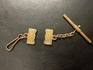 Antique Gold Filled Pocket Watch Chain Fob Findings T-Bar 6.6g Repurpose Harvest - Picture 1 of 11