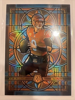 Mosaico Panini Joe Burrow Bengals 2025 vitral estuche SSP Hit #5 Jumbo Foto 1 de 2