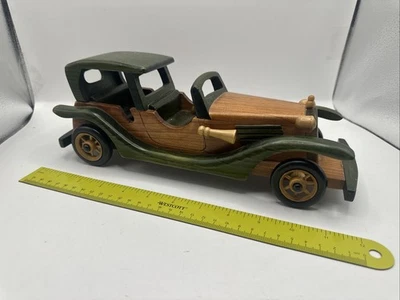 Деревянный классический купе деревянный автомобильный декор 12 дюймов дерево купе автомобиль изящная деталь - Изображение 1 из 4