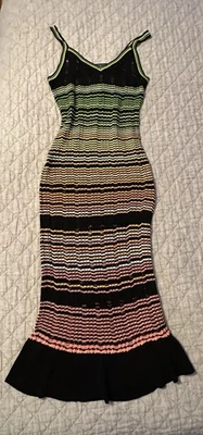 Vestido Midi Tejido Crochet Savage X Fenty Talla XL Bodycon Boho Chic Y2K Tropical Foto 1 de 4