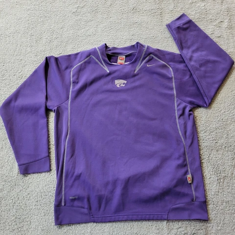 Kansas State Wildcats Men's Large Nike Team NikeFIT Therma Long Sleeve Pullover Cover