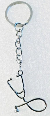 Estetoscopio Oro Plata Aleación Llavero Cremallera Tirar Cartera Dije Llavero Joyería Foto 1 de 4