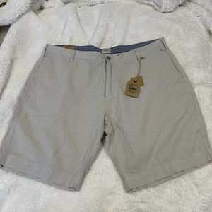 Faherty Neu mit Etikett Chino Shorts Herren Größe 40 Golf Leinenmischung Komfort Outdoor Creme - Bild 1 von 5