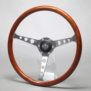 Holzlenkrad Sportlenkrad Lenkrad Holz 380mm Nabe Landrover Defender 90 110 NEU - Bild 1 von 4
