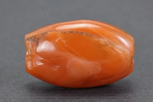 Antique Old Tibetan Chinese Carnelian Pema Raka Gzi Dzi Bead Red Agate - Picture 1 of 13