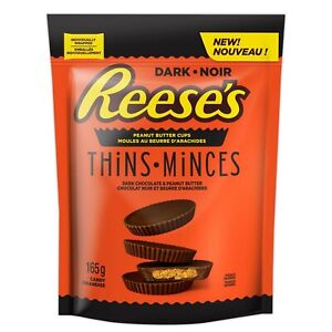 Reese's Thins - Dark Chocolate Peanut Butter Cups - Box of 12 Packs