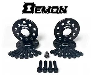 DEMON Black Wheel Spacers 10mm x 4 5x112 66.6MM BMW 3 SERIES G20 G21 18 - Picture 1 of 2
