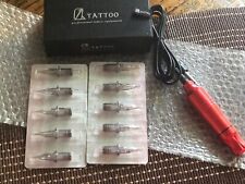 Rotary Tattoo Pen Machine Complete Kit with 10 ink Needles Set For Starter