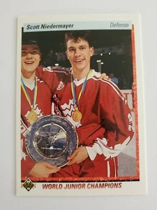  Scott Niedermayer WORLD JUNIOR 🏆1990-91 UPPER DECK ROOKIE CARD RC #461 HIGH  - Picture 1 of 1