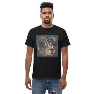 Camiseta clásica unisex con diseño de ciervo Buck Elk para hombre Camiseta Camiseta Prenda para el torso - Imagen 1 de 7