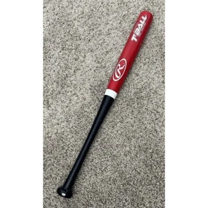 Rawlings Wooden BLBR2 Official T-Ball Bat 25" Kids Youth Black Red 19oz - Picture 1 of 8