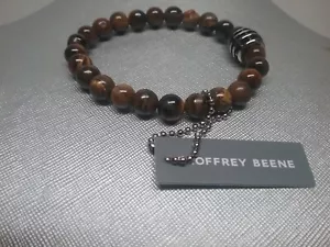Geoffrey Beene Tiger's Eye Stretchable Bracelet New with Tags - Picture 1 of 3