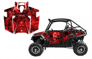 2011-2014 Polaris RZR 900 XP graphics kit thick 24 mil vinyl Zombie Skull #9500N - Picture 1 of 16