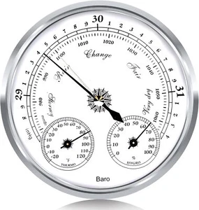 Outdoor Barometer Thermometer Hygrometer - 5In Barometer Weather Station - Picture 1 of 7