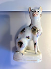 Superb very large Staffordshire pearlware cat circa 1840 to 1850