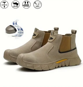 Steel Toe Work Shoes Puncture Proof Anti-Slip Breathable Industrial S/43.5 - Picture 1 of 4