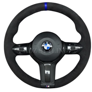 Bmw M Sport F30 F32 F34 F36 F20 F22 Cuir personnalisé Style carbone Volant Lci - Foto 1 di 10