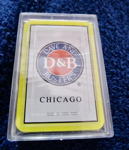 Mini baraja de cartas de Dave and Buster's Chicago nueva y sellada. (U3CL) - Imagen 1 de 2