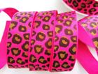 10 yards Color Leopard Wild Print Animal 7/8" Grosgrain Ribbon R158-Blue Or Pink