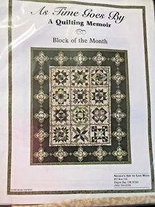 "NUEVO Kit de Colchas Keepsake *A medida que pasa el tiempo"" Bloque del Mes Colchas Colchas Costura - Imagen 1 de 10