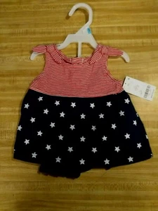 Brandneu mit Etikett Carter's Baby Mädchen Größe 6 Monate 100 % Baumwolle ärmellos amerikanisches Outfit - Bild 1 von 3