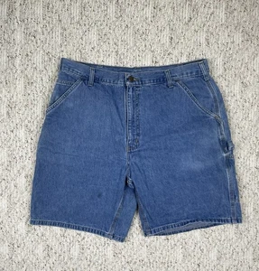 Sz 38 Men’s Carhartt Stonewash Denim Carpenter Jean Shorts Jorts Blue Dad Shorts - Picture 1 of 6