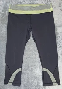 Lululemon Größe 12 kurze Länge grau/limettengrün geheime Gesäßtasche! - Bild 1 von 1