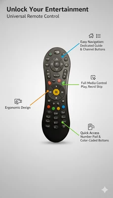 Virgin Media V6- TiVo Box -Official Genuine -Remote Control Replacement - Image 1 of 2