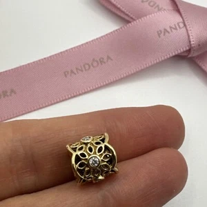 Pandora 14K & Diamond Golden Radiance Freesia Charm 750803D - Picture 1 of 7