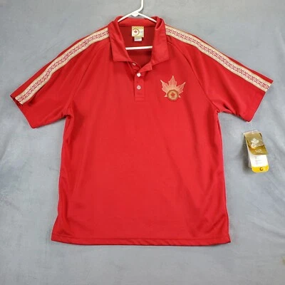 Camisa Polo De Colección Hudsons Bay Co Para Hombres Grande Roja Equipo Olímpico de Canadá Hoja de Arce Foto 1 de 4