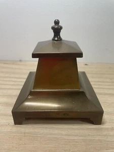 Vintage Antique Art Deco Brass Inkwell - Picture 1 of 11