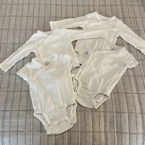 H&M Bebé Blanco Lateral Snap Body Conjunto de 4 Manga Larga y Corta Talla 3 M 1 Pieza - Imagen 1 de 5