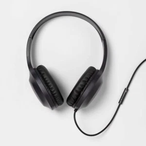 heyday Cuffie On-Ear Cablate 3.5mm Porta Aux Regolabile, 4ft Cavo Microfono - Foto 1 di 3