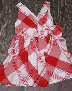 Janie and Jack Sommerkleid 12 Monate Baby Mädchen rot-weiß - Bild 1 von 3