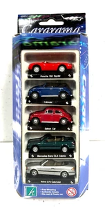Cararama - 5xCar Porsche 550 Spyder/Cabriolet/Saloon/Mercedes CLK/Volvo C70 - Picture 1 of 1