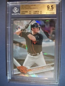CHRISTIAN ARROYO 2017 Topps Chrome Refractors #180 BGS GEM MINT 9.5 RC Giants - Picture 1 of 1
