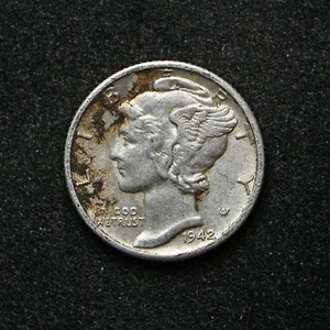 1942-D Mercury Silver Dime AU (bb18248) - Picture 1 of 2