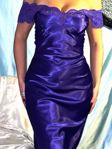 Guy Laroche Boutique Vintage Dress NEW SATIN - Picture 1 of 10