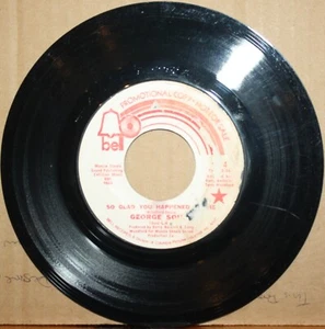 GEORGE SOULE **So Glad You Happened** JUST IN TIME Northern 45 on BELL 974 Promo - Picture 1 of 2