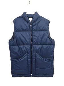 Men’s Vintage ‘70’s Zero Zone Puffer Quilted Blue Ski Vest Nylon Size Medium - Picture 1 of 8
